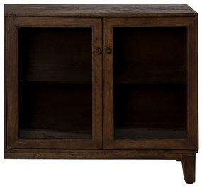Hnedá vitrína z mangového dreva 180x87x35 cm Ravi – Ixia