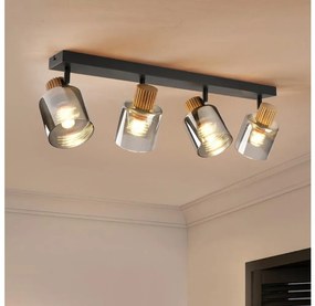 Brilagi - Bodové svietidlo HYGGE 4xE14/15W/230V čierna/dymová