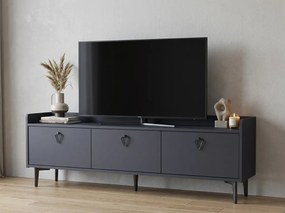AKCIA TV stolík PIENA 160 cm, antracitový II. akosť