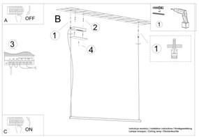 Závesné LED svietidlo Strang 120, 1x LED 76w, 3000k, b