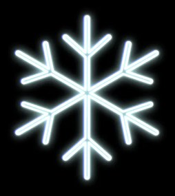 DECOLED LED světelná vločka III, sada na VO, 83 cm, ledově bílá