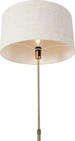 Stojaca lampa nastaviteľná bronzová so svetlosivým tienidlom 50 cm - Parte