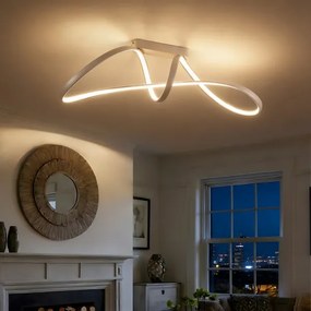 Brilagi-LED Stmievateľný prísadený luster TWISTER LED/60W/230V 3000-6000K béžový + diaľkové ovládanie