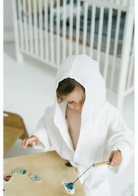 Detský biely ľanový župan Linen Tales Nature, vel. 122 - 128