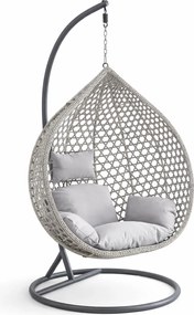 Závěsné houpací křeslo Houseland Imogen šedé XL