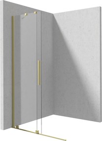 Deante Sprchová zástena Walk-in Prizma, posuvná - KTJ R39R 90 cm, zlatá brúsená - bez vaničky