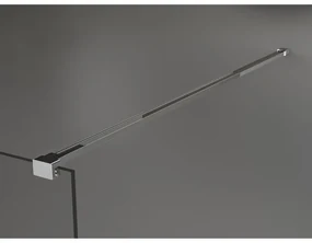 Mexen Kioto sprchová zástena 90x200 cm 8 mm, chróm, biely vzor, 800-090-101-01-97