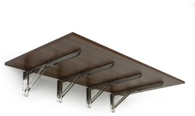 Sklápací stôl na stenu, 1200 x 600 mm, nosnosť 60 kg, orech