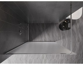 Mexen, Mexen Kioto-XF sprchová stena s rámom 100 x 202 cm, 10 mm mráz, chróm - 800-100-104-01-30-X