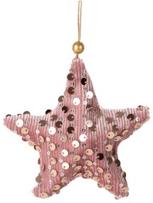 VIANOČNÁ DEKORÁCIA STAR SADA 12KS 11X11 CM RUŽOVÁ