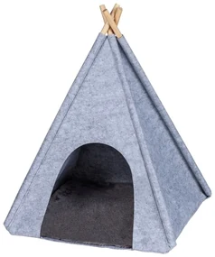 Svetlosivý teepee stan pre domácich maznáčikov Wenko