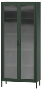 Vitrína ANGELO, 800 x 1850 x 450 mm, Modern: fľaškovo zelená