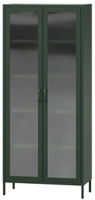 Vitrína ANGELO, 800 x 1850 x 450 mm, Modern: fľaškovo zelená