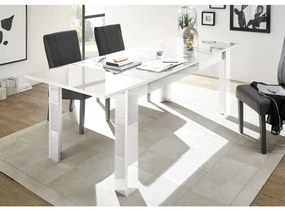 WWW.IDPOINT.SK Jedálenský stôl PRISMA-T137AL s rozťahovaním +48 cm biely