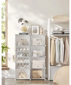 Modulárny regál s priehradkami BOXIFY biela