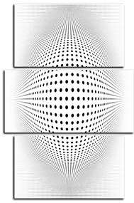 Obraz na plátne - Abstraktná geometrická sfera - obdĺžnik 7218C (90x60 cm)