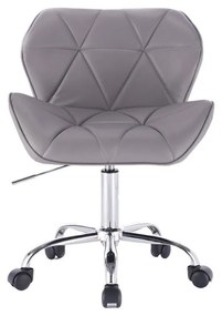 LuxuryForm DESIGN Stolička MILANO na striebornej podstave s kolieskami - šedá