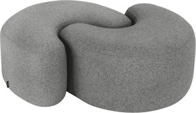 Sivý vlnený taburet Ü – noo.ma