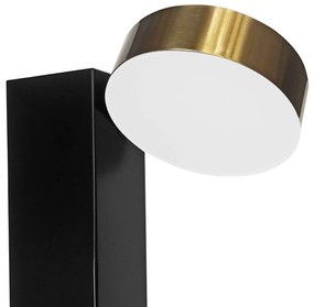 Toolight Toolight, LED nástenné svietidlo, 13W, APP1600-W, čierna-zlatá matná, OSW-01592