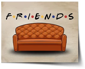 Sablio Plagát Seriál Priatelia FRIENDS Gauč - 60x40 cm