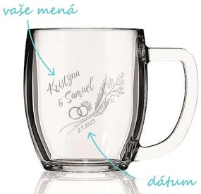 Svadobná pivná tretinka Prstene v obilí