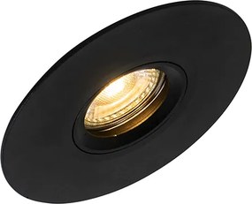 Moderné zapustené bodové svetlo čierne 12 cm - Buco