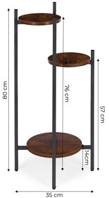 ModernHome Stojan na kvety - 3 úrovne ModernHome
