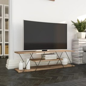 TV stolík v dekore orecha v prírodnej farbe 120x33 cm Canaz – Kalune Design
