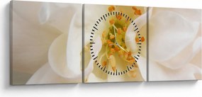 Obraz - Kvet (s hodinami) (90x30 cm)