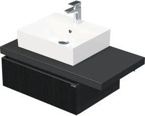 Skrinka do kúpeľne s umývadlom Intedoor DESK 3D čierna matná 90,5 x 44,4 x 50,2 cm DE 54 3D 90 L STORM 1Z A9276