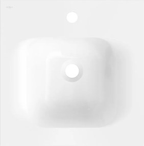 Mexen Vela, umývadlo zapustené do dosky, 46 × 46,5 cm, biela lesklá, 25234500