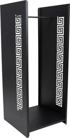 Kovový stojan na drevo Kely, 40x100 cm, čierna