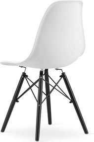 Stolička OSAKA biela / čierne nohy