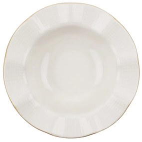 Porcelánová sada 24 ks talířů Creamy Gold bílá/zlatá