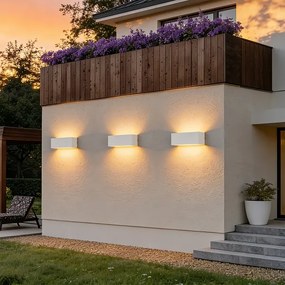 Brilagi - LED vonkajšie nástenné svietidlo DONNANI LED/7W/230V 20 cm biele IP44