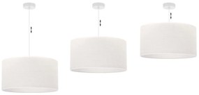 Závesné svietidlo Juta, 1x biele jutové tienidlo, (fi 45cm), w