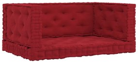 Podlahové paletové podložky 4 ks burgundské červené bavlna