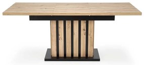 Jedálenský stôl Lamello 160 cm, dub artisan / čierna