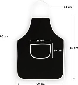 Kuchynská zástera Gusto EMI, čierna