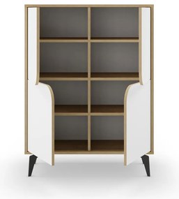 Skrinka v dekore duba v bielo-prírodnej farbe 90x120 cm Nola – Marckeric