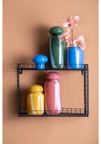 Čierna poschodová oceľová polica 40 cm Reja – PT LIVING