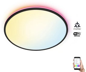WiZ - LED RGBW Stmievateľné stropné svietidlo RUNE LED/21W/230V čierna Wi-Fi 8719514554290