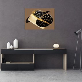 Obraz - Abstrakcia golden brown N⁰1 (70x50 cm)