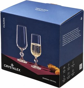 Crystalex poháre na šumivé víno CLAUDIA 180 ml 6 ks