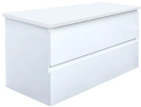 Kúpeľňová skrinka s krycou doskou SAT B-Way 99x50x45 cm biela lesk BWAY2100WDESK, 1 ks