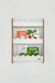 Detská nástenná polica malá – 3 úrovne úložného priestoru Biela