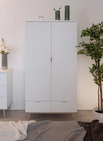 Šatníková skriňa Göteborg, biela/dub sonoma