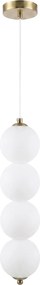 Toolight Toolight, LED závesné svietidlo, 10cm, 14W, 3000K, 2000lm, LHJ118-4CP, zlatá matná, OSW-03254