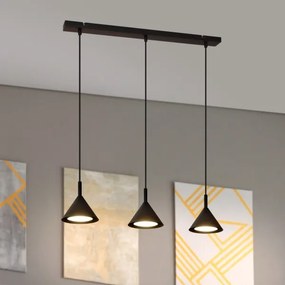 Luster na lanku ETNA 3xGX53/10W/230V čierna