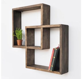 Nástenná polica 51x51 cm smrek